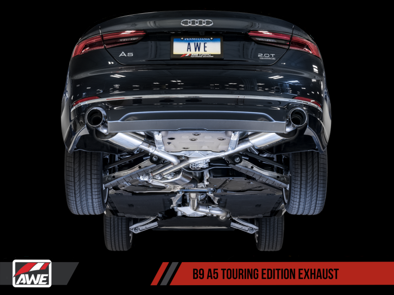 AWE Tuning Audi B9 A5 Touring Edition Exhaust Dual Outlet - Diamond Black Tips (Includes DP) AWE Tuning Audi B9 A5 Touring Edition Exhaust Dual Outlet - Diamond Black Tips (Includes DP)