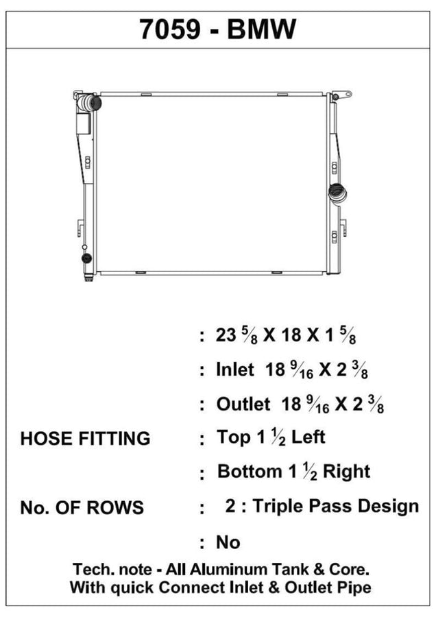 CSF 07-13 BMW M3 (E9X) Triple Pass Radiator CSF 07-13 BMW M3 (E9X) Triple Pass Radiator