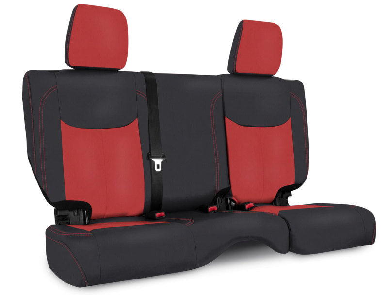 PRP 13-18 Jeep Wrangler JKU Rear Seat Cover/4 door - Black/Red PRP 13-18 Jeep Wrangler JKU Rear Seat Cover/4 door - Black/Red