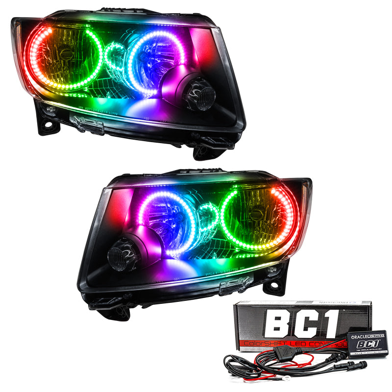 Oracle 11-13 Jeep Grand Cherokee SMD HL (Non-HID)-Chrome - ColorSHIFT w/ BC1 Controller SEE WARRANTY Oracle 11-13 Jeep Grand Cherokee SMD HL (Non-HID)-Chrome - ColorSHIFT w/ BC1 Controller SEE WARRANTY
