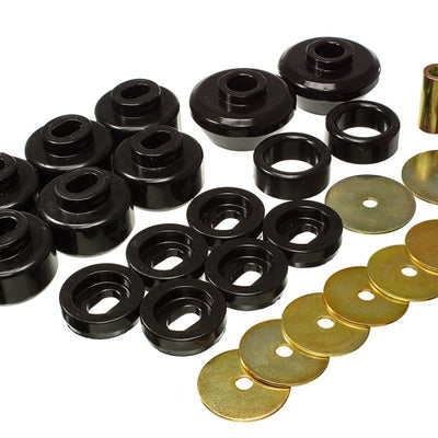 Energy Suspension 07-13 Chevrolet Silverado 1500/GMC Sierra 1500 4WD Body Mount Bushing Set - Black