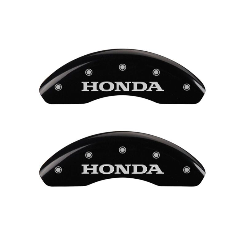 MGP 4 Caliper Covers Engraved Front & Rear Honda Black finish silver ch MGP 4 Caliper Covers Engraved Front & Rear Honda Black finish silver ch