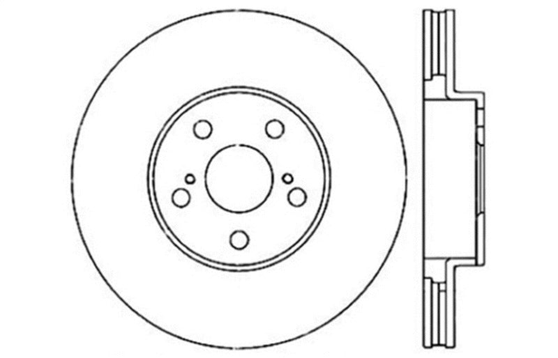 StopTech 03-08 Pontiac Vibe / 05-09 Scion tc Right Front Slotted & Drilled Rotor StopTech 03-08 Pontiac Vibe / 05-09 Scion tc Right Front Slotted & Drilled Rotor