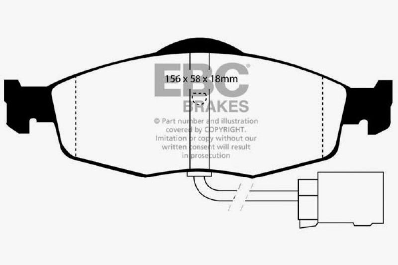 EBC 95-00 Ford Contour 2.0 Ultimax2 Front Brake Pads EBC 95-00 Ford Contour 2.0 Ultimax2 Front Brake Pads