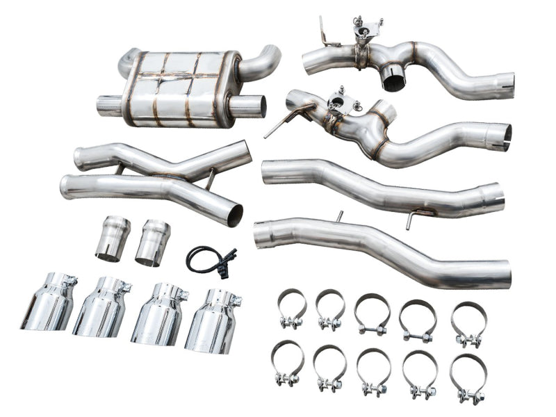AWE SwitchPath Catback Exhaust for BMW G8X M3/M4 - Chrome Silver Tips AWE SwitchPath Catback Exhaust for BMW G8X M3/M4 - Chrome Silver Tips