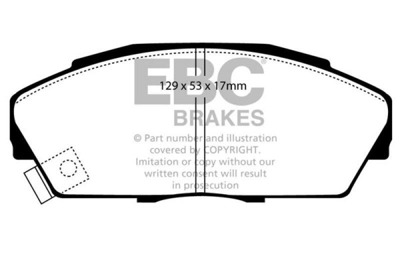 EBC 92-94 Acura Integra 1.7 Vtec Redstuff Front Brake Pads EBC 92-94 Acura Integra 1.7 Vtec Redstuff Front Brake Pads