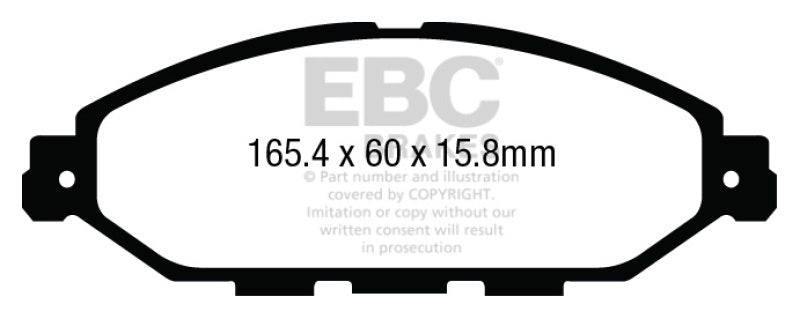 EBC 2015+ Nissan Murano 3.5L Redstuff Front Brake Pads EBC 2015+ Nissan Murano 3.5L Redstuff Front Brake Pads