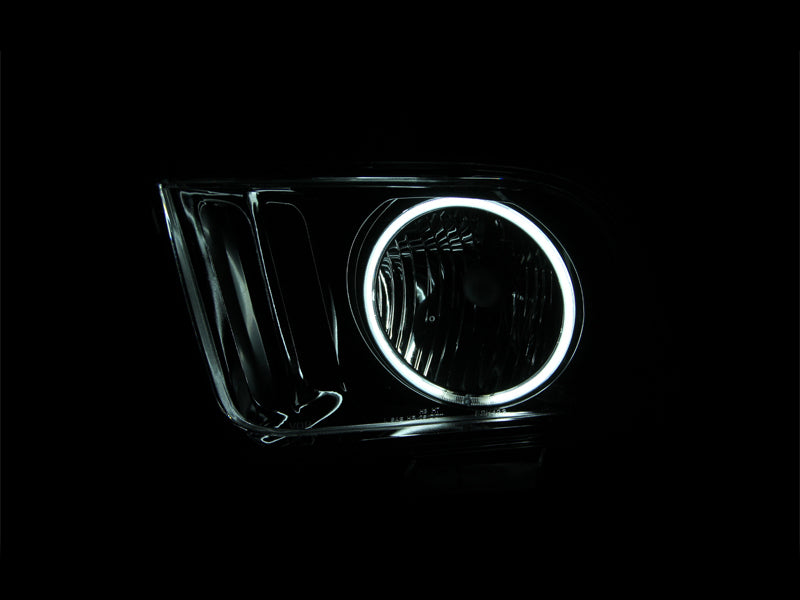ANZO 2005-2009 Ford Mustang Crystal Headlights w/ Halo Black (CCFL) ANZO 2005-2009 Ford Mustang Crystal Headlights w/ Halo Black (CCFL)