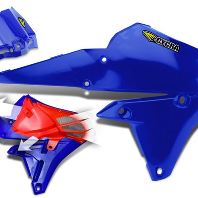 Cycra 15-19 Yamaha WR250F Powerflow Radiator Shrouds - OEM Blue
