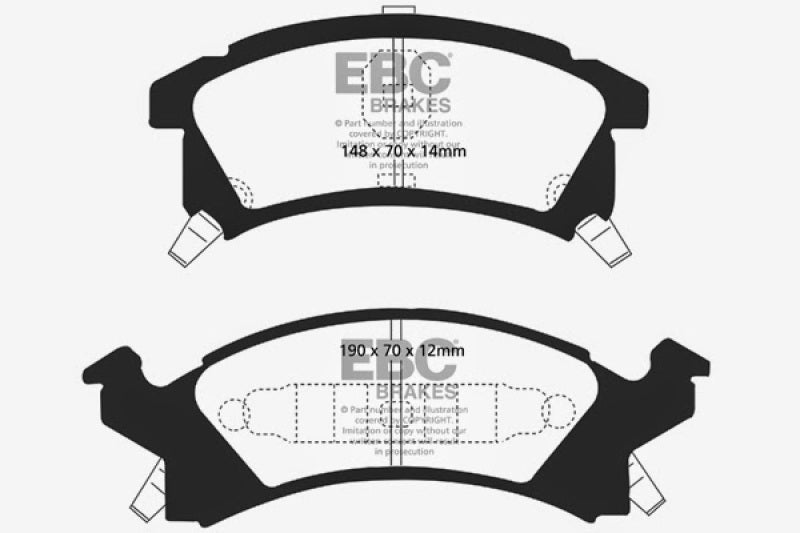 EBC 96-98 Buick Skylark 2.4 Greenstuff Front Brake Pads EBC 96-98 Buick Skylark 2.4 Greenstuff Front Brake Pads