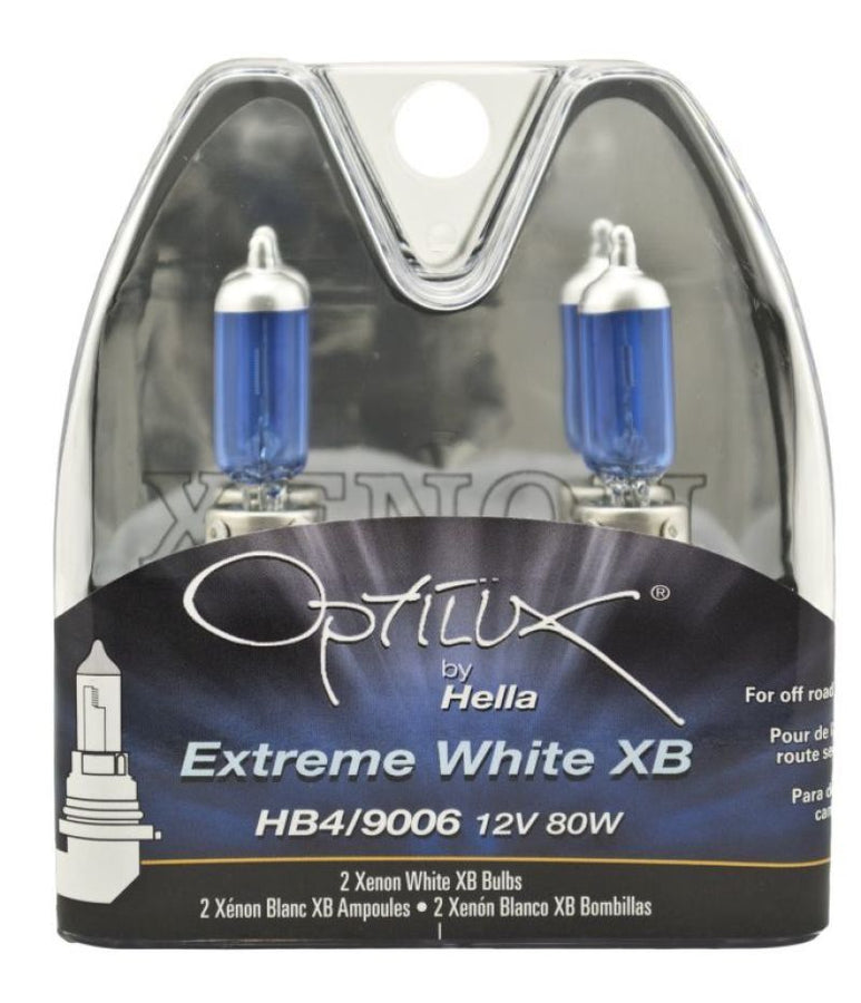 Hella Optilux XB White Halogen Bulbs HB4 12V 80W (2 pack) Hella Optilux XB White Halogen Bulbs HB4 12V 80W (2 pack)