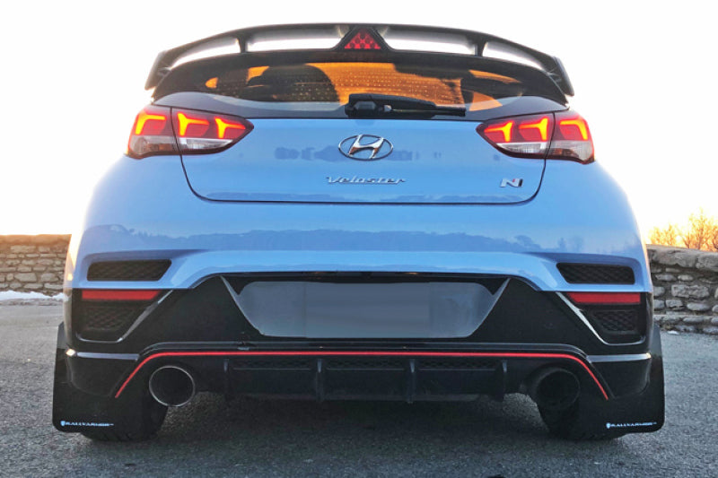 Rally Armor 19-22 Hyundai Veloster N Red UR Mud Flap w/ White Logo Rally Armor 19-22 Hyundai Veloster N Red UR Mud Flap w/ White Logo