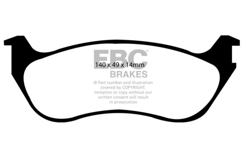 EBC 02-05 Ford Explorer 4.0 2WD Ultimax2 Rear Brake Pads EBC 02-05 Ford Explorer 4.0 2WD Ultimax2 Rear Brake Pads