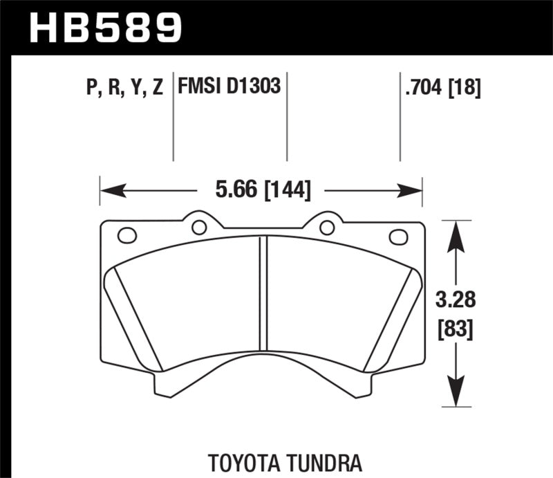 Hawk Performance 08-14 Toyota Land Cruiser Ceramic Street Front Brake Pads Hawk Performance 08-14 Toyota Land Cruiser Ceramic Street Front Brake Pads