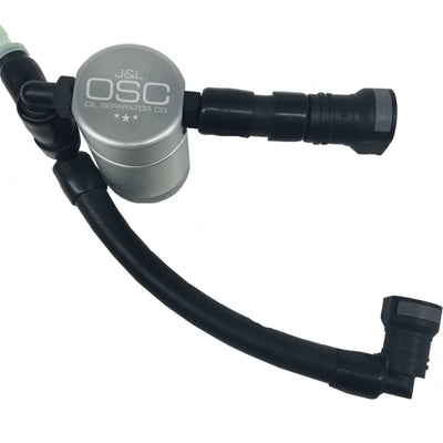 J&L 11-17 Ford Mustang GT (w/Roush/VMP S/C) Passenger Side Oil Separator 3.0 - Clear Anodized