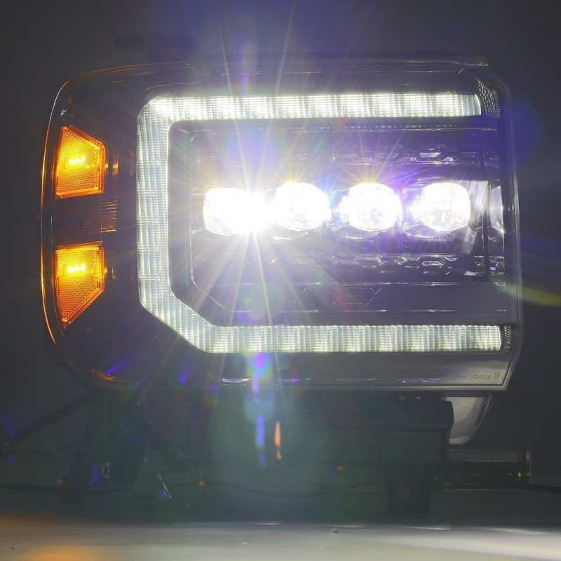 AlphaRex 14-18 GMC Sierra NOVA LED Proj Headlights Plnk Style Alpha Blk w/Activ Light/Seq Signal/DRL AlphaRex 14-18 GMC Sierra NOVA LED Proj Headlights Plnk Style Alpha Blk w/Activ Light/Seq Signal/DRL