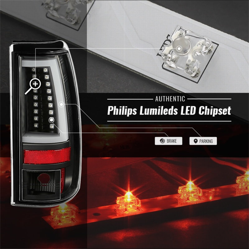 Spyder 03-06 Chevy Silverado - (Does Not Fit Stepside) LED Tail Lights - All Black ALT-YD-CS03V2-LED Spyder 03-06 Chevy Silverado - (Does Not Fit Stepside) LED Tail Lights - All Black ALT-YD-CS03V2-LED