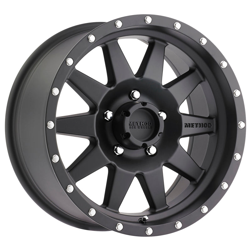 Method MR301 The Standard 17x8.5 0mm Offset 5x5.5 108mm CB Matte Black Wheel Method MR301 The Standard 17x8.5 0mm Offset 5x5.5 108mm CB Matte Black Wheel