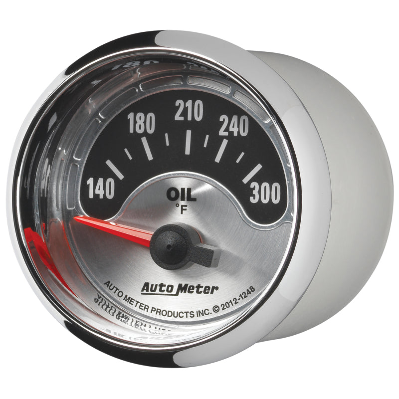 Autometer American Muscle 2-1/16in Short Sweep Electric 140-300 Deg F Oil Temp Gauge Autometer American Muscle 2-1/16in Short Sweep Electric 140-300 Deg F Oil Temp Gauge