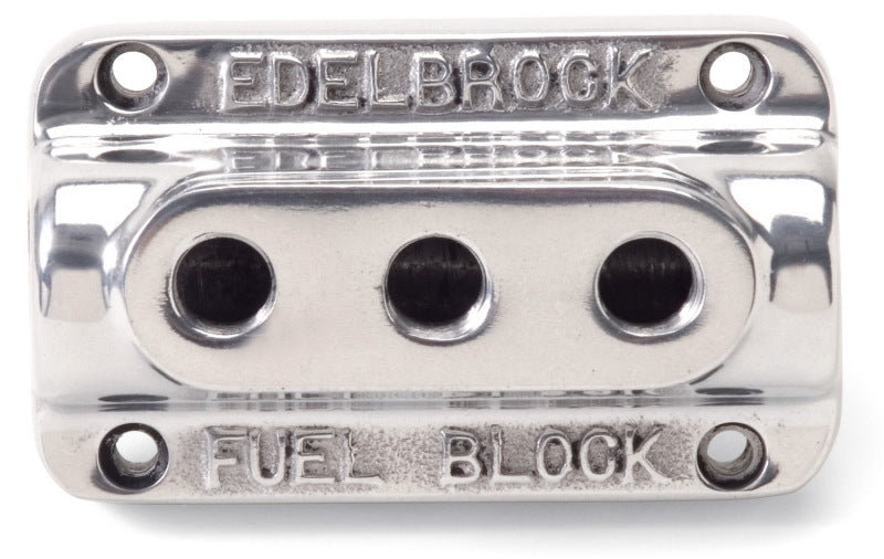 Edelbrock Fuel Block Triple Polished Edelbrock Fuel Block Triple Polished