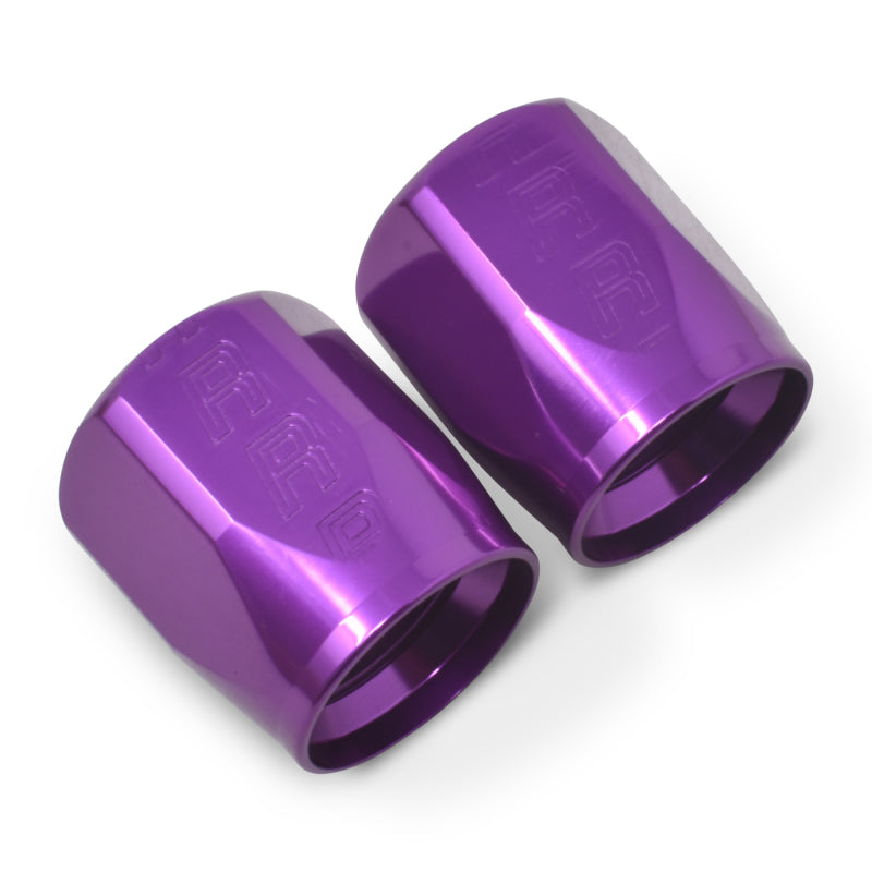 Russell Performance 2-Piece -6 AN Anodized Full Flow Swivel Hose End Sockets (Qty 2) - Purple Russell Performance 2-Piece -6 AN Anodized Full Flow Swivel Hose End Sockets (Qty 2) - Purple