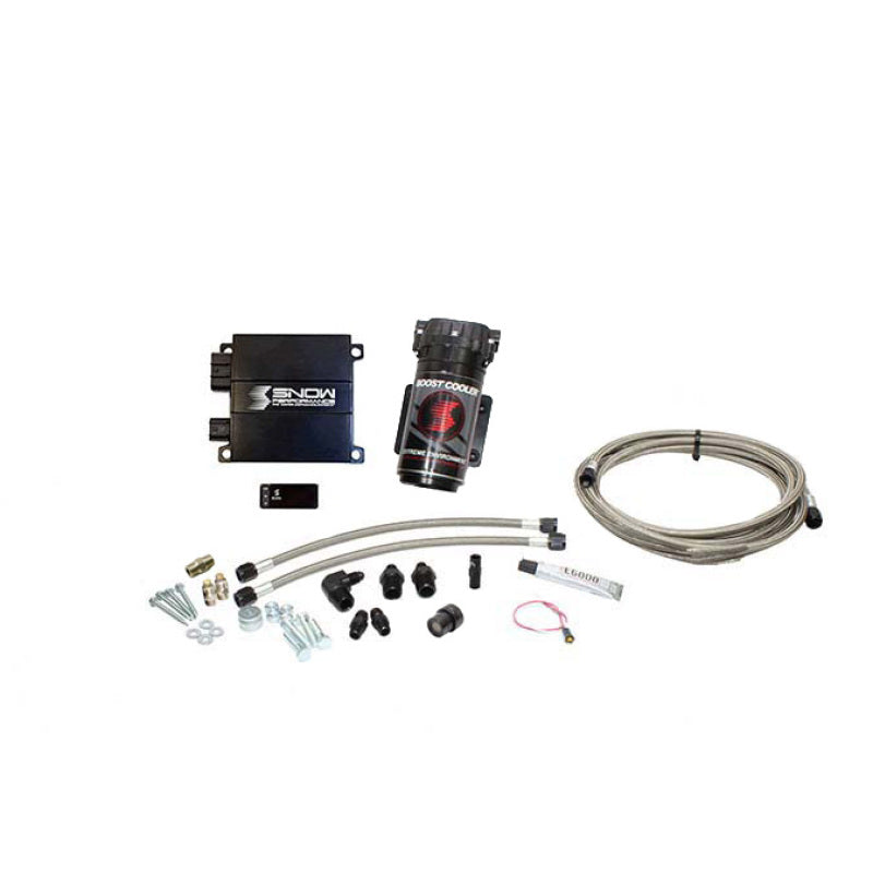 Snow Performance Stg 2 Boost Cooler Prog. Engine Mount Water Inj. Kit (SS Braided Line/4AN) w/o Tank Snow Performance Stg 2 Boost Cooler Prog. Engine Mount Water Inj. Kit (SS Braided Line/4AN) w/o Tank