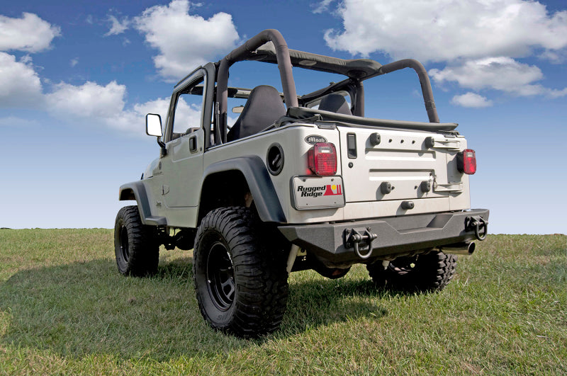 Rugged Ridge XHD Rear Bumper 76-06 Jeep CJ / Jeep Wrangler Rugged Ridge XHD Rear Bumper 76-06 Jeep CJ / Jeep Wrangler
