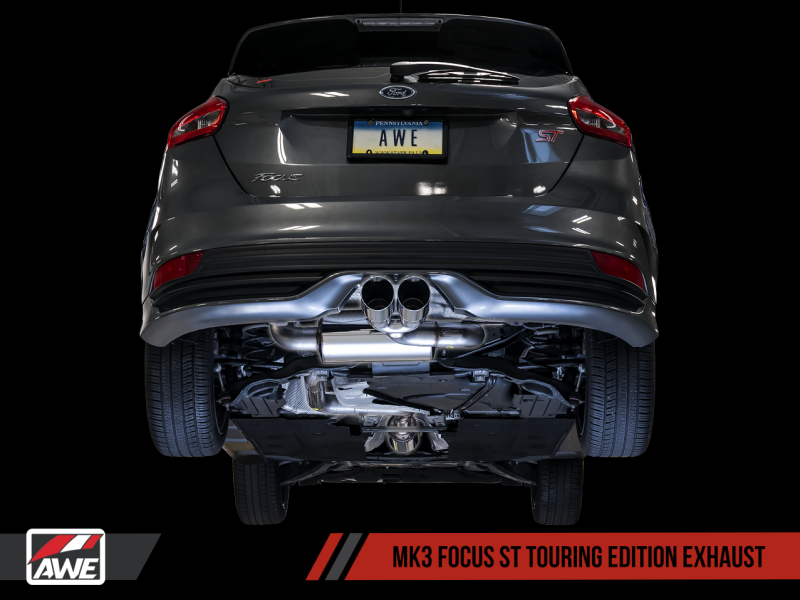 AWE Tuning Ford Focus ST Touring Edition Cat-back Exhaust - Non-Resonated - Chrome Silver Tips AWE Tuning Ford Focus ST Touring Edition Cat-back Exhaust - Non-Resonated - Chrome Silver Tips