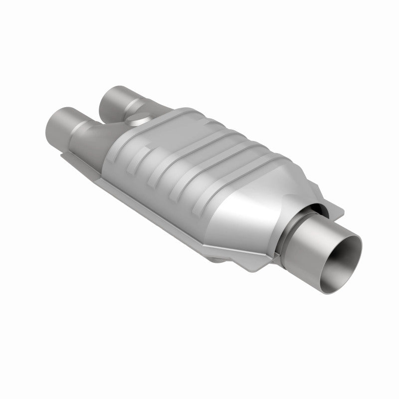 MagnaFlow Conv Univ 2inch Inlet/2.5inch Outlet Dual/Single Oval Shape MagnaFlow Conv Univ 2inch Inlet/2.5inch Outlet Dual/Single Oval Shape