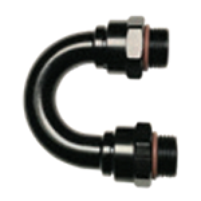 Fragola -10AN (7/8-14) 180 Degree ORB Adapter Black Fragola -10AN (7/8-14) 180 Degree ORB Adapter Black