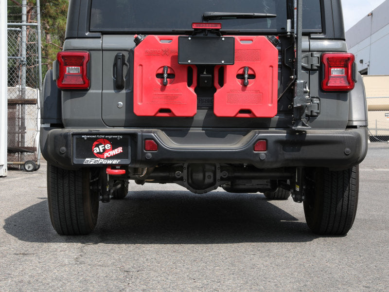 aFe MACH Force-Xp Axle-Back Exhaust System w/NoTip 18-20 Jeep Wrangler L4-2.0T / V6-3.6L aFe MACH Force-Xp Axle-Back Exhaust System w/NoTip 18-20 Jeep Wrangler L4-2.0T / V6-3.6L