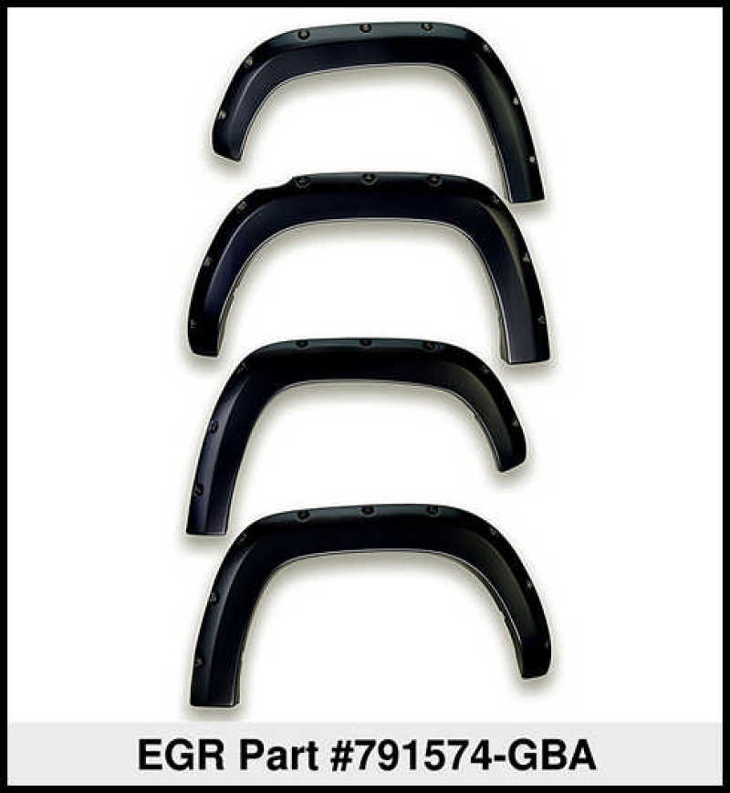 EGR 14+ Chev Silverado 6-8ft Bed Bolt-On Look Color Match Fender Flares - Set - Black EGR 14+ Chev Silverado 6-8ft Bed Bolt-On Look Color Match Fender Flares - Set - Black