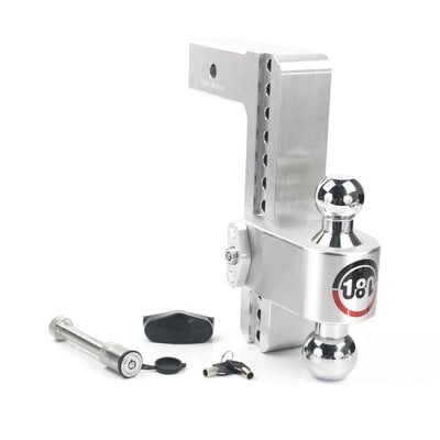 Weigh Safe 180 Hitch 10in Drop Hitch & 2.5in Shank (10K/18.5K GTWR) w/WS05 - Aluminum