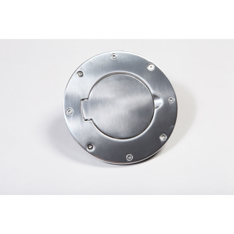Rugged Ridge Non-Locking Gas Cap Door Polished Alum 97-06 Wrang Rugged Ridge Non-Locking Gas Cap Door Polished Alum 97-06 Wrang