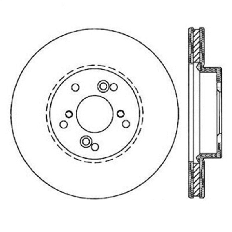 StopTech Power Slot Slotted 99-08 Acura TL (STD Caliper) / 01-03 CL / 04-09 TSX Front Right Rotor StopTech Power Slot Slotted 99-08 Acura TL (STD Caliper) / 01-03 CL / 04-09 TSX Front Right Rotor