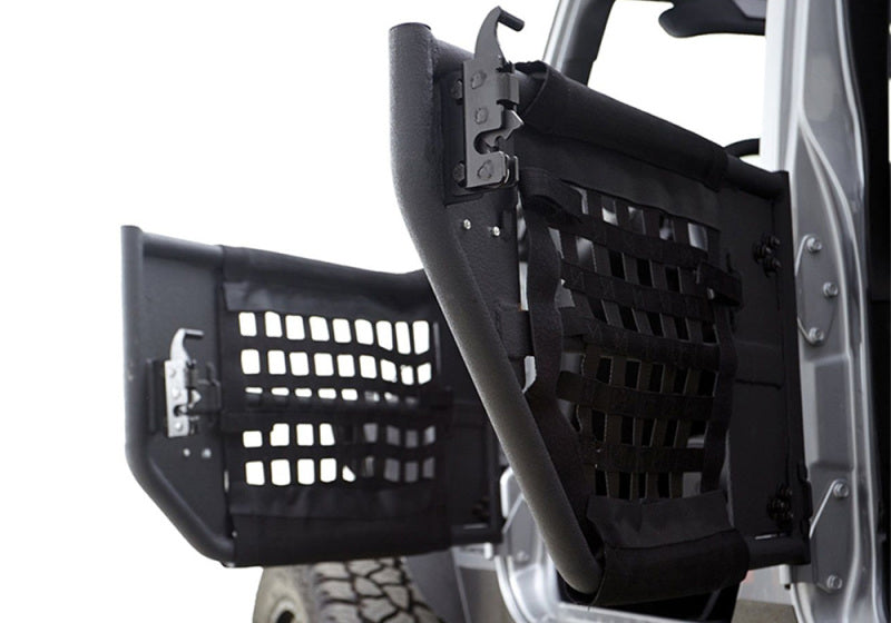 Rampage 2007-2018 Jeep Wrangler(JK) 2-Door Tube Doors With Netting - Black Rampage 2007-2018 Jeep Wrangler(JK) 2-Door Tube Doors With Netting - Black