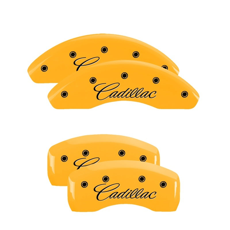 MGP 4 Caliper Covers Engraved Front & Rear MGP Yellow Finish Black Char 2007 Cadillac XLR MGP 4 Caliper Covers Engraved Front & Rear MGP Yellow Finish Black Char 2007 Cadillac XLR