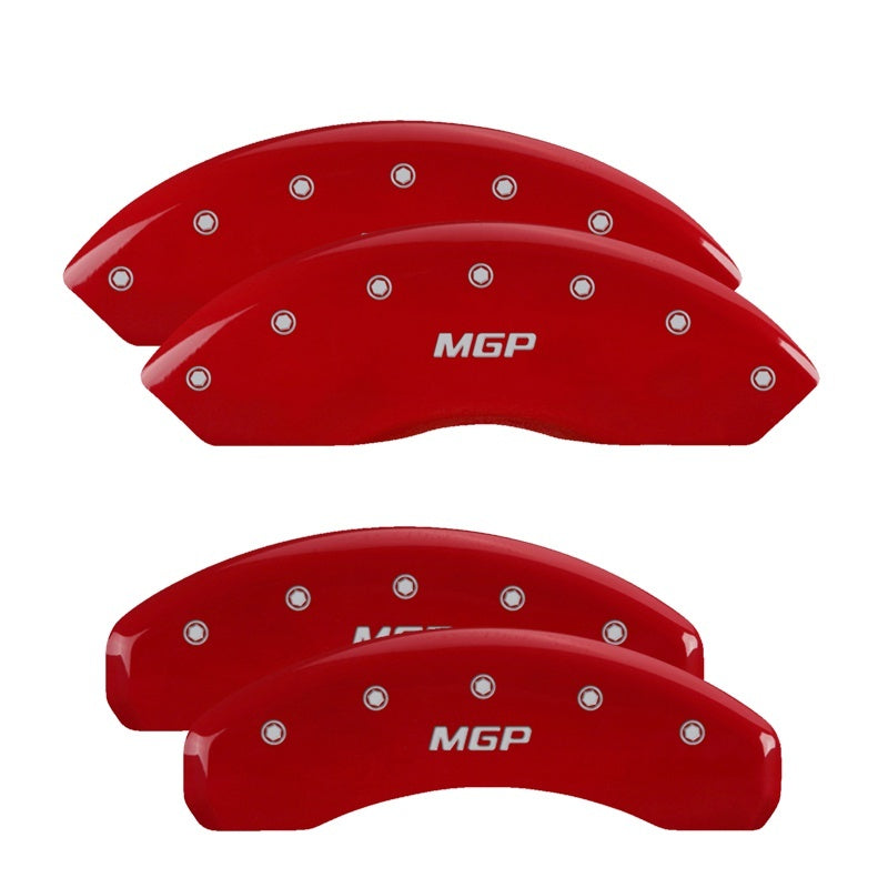 MGP 4 Caliper Covers Engraved Front & Rear WRANGLER Red finish silver ch MGP 4 Caliper Covers Engraved Front & Rear WRANGLER Red finish silver ch