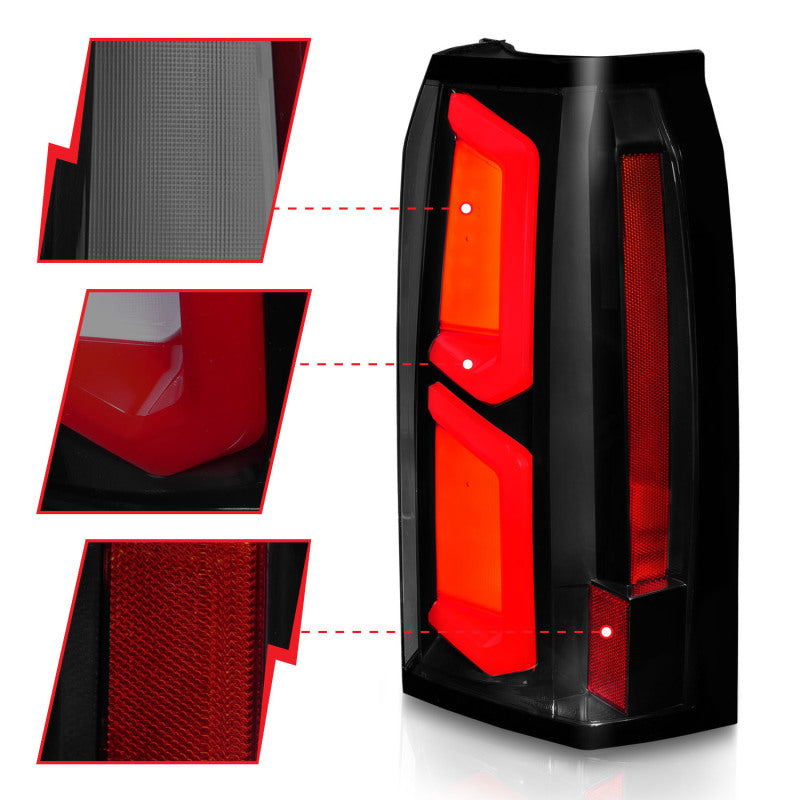 ANZO 2015-2020 Chevrolet Tahoe LED Tail Lights w/ Light Bar Black Housing Somke Lens ANZO 2015-2020 Chevrolet Tahoe LED Tail Lights w/ Light Bar Black Housing Somke Lens