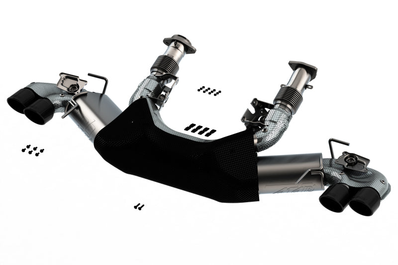 Borla 2020 Chevrolet Corvette C8 6.2 ATAK 3in Exhaust System Dual Round Rolled A/C Black Chrome Tips Borla 2020 Chevrolet Corvette C8 6.2 ATAK 3in Exhaust System Dual Round Rolled A/C Black Chrome Tips