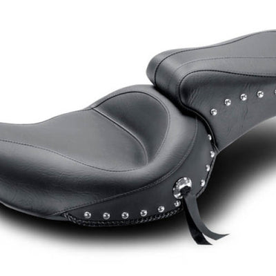 Mustang 91-05 Harley Dyna Standard Touring Solo Seat w/Studs - Black