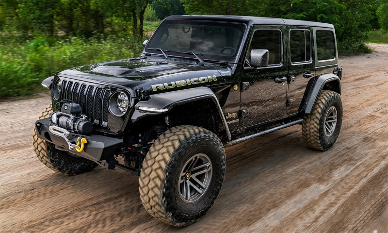 Bushwacker 18-21 Jeep Wrangler JL (2-Door & 4-Door) Flat Style Flares 4pc - Black Bushwacker 18-21 Jeep Wrangler JL (2-Door & 4-Door) Flat Style Flares 4pc - Black
