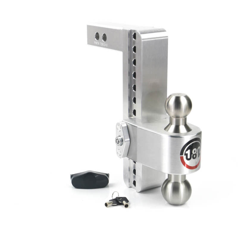 Weigh Safe 180 Hitch 10in Drop Hitch & 2in Shank (10K/12.5K GTWR) - Aluminum Weigh Safe 180 Hitch 10in Drop Hitch & 2in Shank (10K/12.5K GTWR) - Aluminum