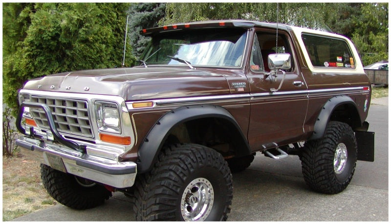 Bushwacker 78-79 Ford Bronco Cutout Style Flares 2pc - Black Bushwacker 78-79 Ford Bronco Cutout Style Flares 2pc - Black