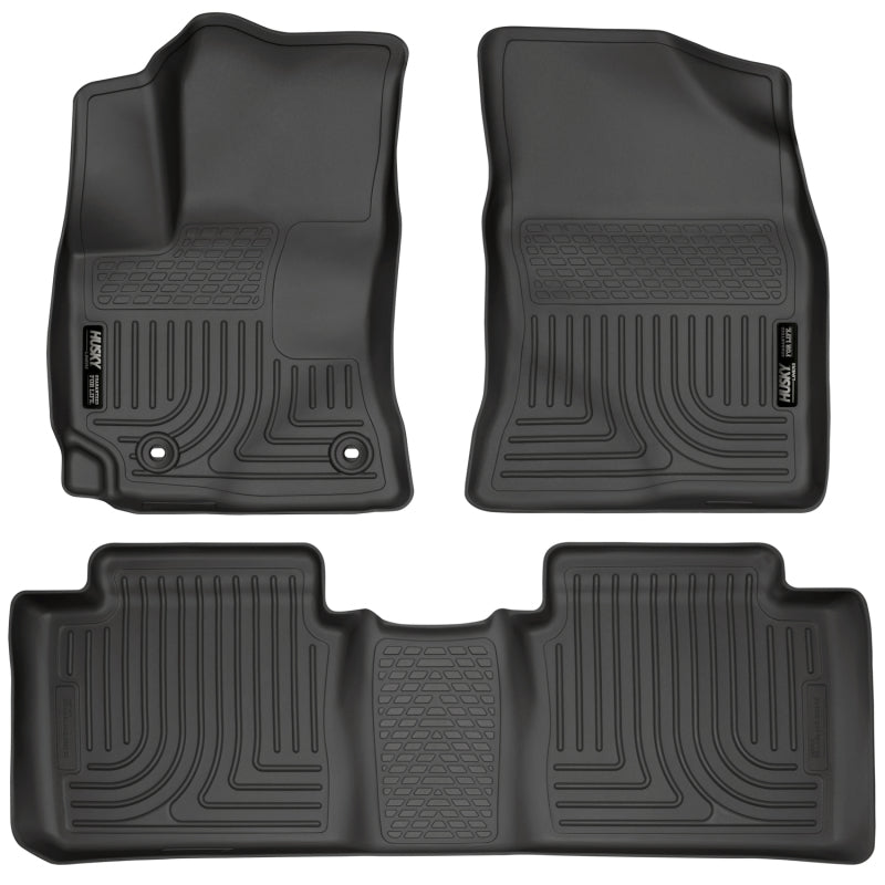 Husky Liners 15 Toyota Corolla Weatherbeater Black Front & 2nd Seat Floor Liners Husky Liners 15 Toyota Corolla Weatherbeater Black Front & 2nd Seat Floor Liners