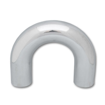 Vibrant 4in O.D. Universal Aluminum Tubing (180 degree Bend) - Polished