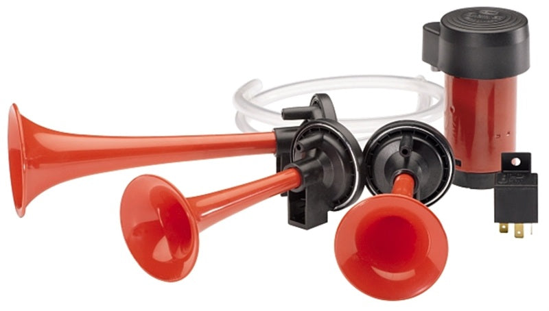 Hella Triple-Tone Air Horn Kit 12V Hella Triple-Tone Air Horn Kit 12V