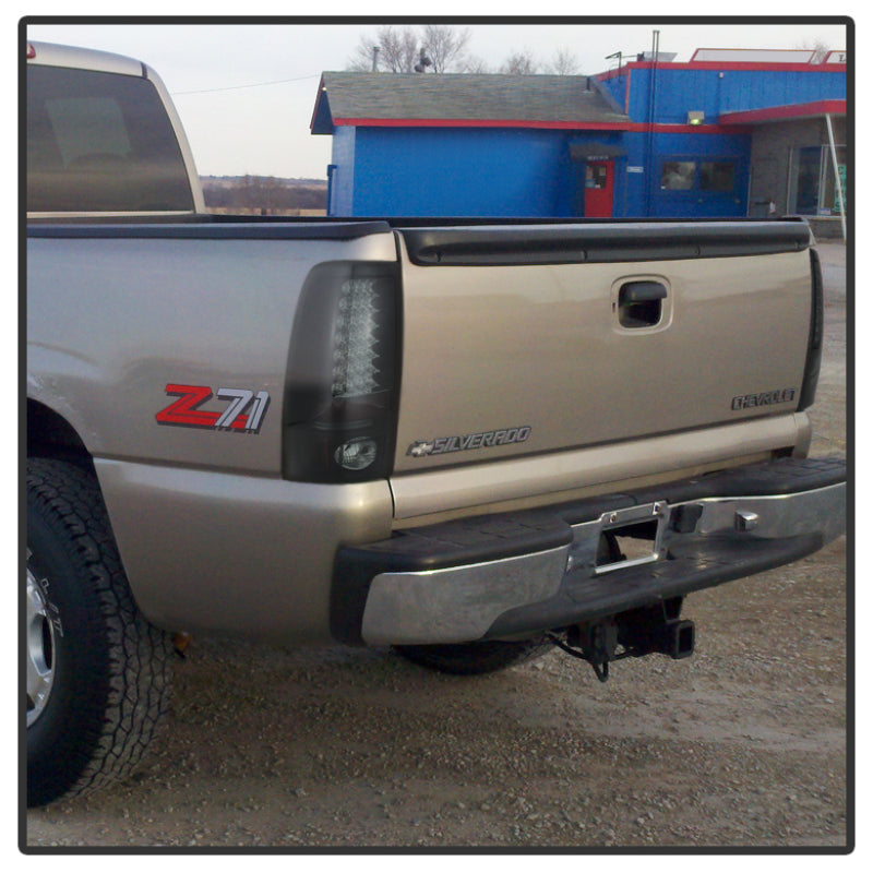 Spyder Chevy Silverado 1500 99-02 (Not Fit Stepside) LED Tail Lights Blk Smke ALT-YD-CS99-LED-BSM Spyder Chevy Silverado 1500 99-02 (Not Fit Stepside) LED Tail Lights Blk Smke ALT-YD-CS99-LED-BSM