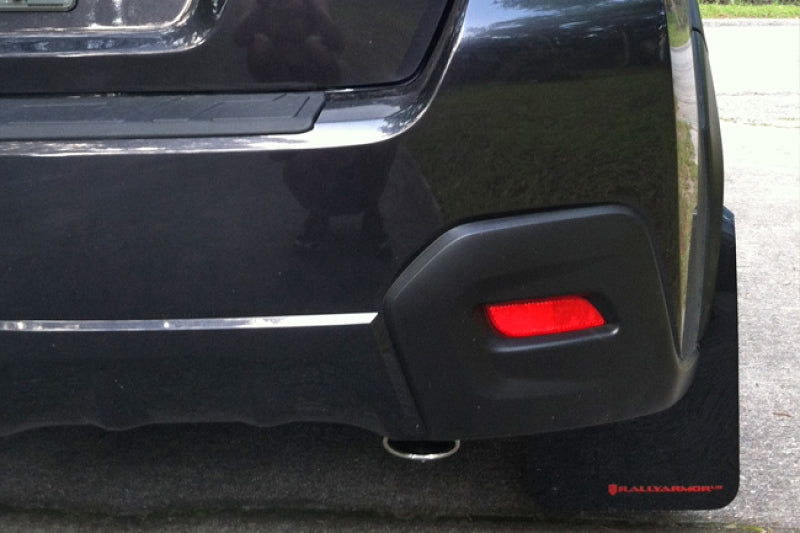 Rally Armor 13-17 Subaru Crosstrek XV Black UR Mud Flap w/Red Logo Rally Armor 13-17 Subaru Crosstrek XV Black UR Mud Flap w/Red Logo