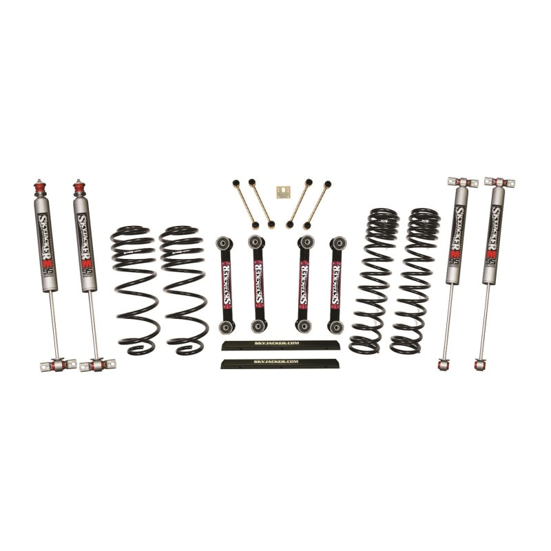 Skyjacker 03-06 Jeep TJ 4in D-Rate Long Travel Kit w/ OE FR/RR Lower Links/M95 Monotube Shocks Skyjacker 03-06 Jeep TJ 4in D-Rate Long Travel Kit w/ OE FR/RR Lower Links/M95 Monotube Shocks